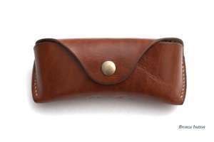 Premium Leather <b>Glasses</b> Sleeve Genuine Cowhide Pouch Luxury Soft Handmade <b>Reading</b> Spectacles Protector <b>Case</b> LGC-0020 - Product Image 3