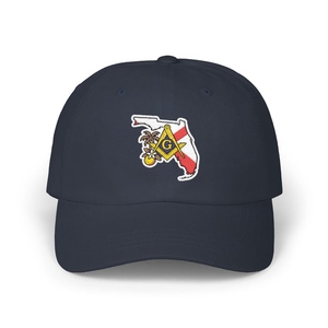 Gorra de béisbol Master Mason Blue Lodge Florida con bordado de flor de naranjo, gorra de algodón ajustable - Product Image 5