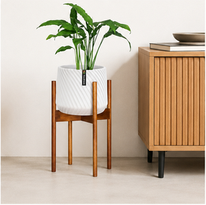 Premium Mid Century Modern Wooden Plant Stand Acacia Wood Indoor Flower <b>Pot</b> <b>Holder</b> for Living Room & Office Decor - Product Image 5