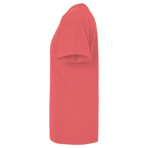 Camiseta de Manga Corta con Cuello Redondo, 100% Algodón, Estampado Puff en la Parte Delantera, Estilo Urbano, Corte Holgado, Color Coral Silk, Unisex - Product Image 2