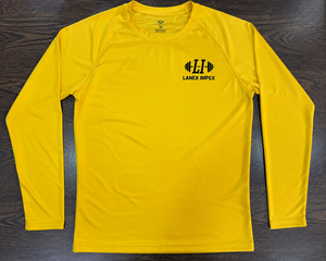 เสื้อคอมเพรสชั่นแขนยาวสีเหลืองสำหรับผู้ชาย แห้งเร็ว เหมาะสำหรับออกกำลังกาย ฟิตเนส เทรนนิ่ง ซับเหงื่อ ระบายอากาศดี สำหรับวิ่งและเล่นกีฬา - Product Image 6