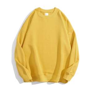 Venta al por mayor de suéteres unisex de alta calidad, 100% algodón, con lentejuelas, hombros caídos, cuello redondo, estampado frontal personalizado y marca personalizada. - Product Image 3