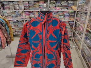 <b>Women</b> Full Length Fleece <b>Robe</b> Mandarin Collar Floral Print open Closure Soft Cozy Winter Outerwear gift for her - Product Image 3