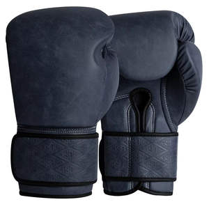 Gants de boxe en cuir véritable de haute qualité, respirants, anti-humidité, fermeture auto-agrippante, légers, unisexes, pour l'extérieur - Product Image 1