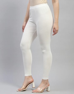 New Gym Compression High Waist <b>White</b> Leggings Full Length Quick Drying Sports Women's Basic Style All Seasons Wear Legging - Product Image 1