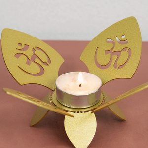 Ensemble de 24 petits porte-bougies dorés en métal pour la décoration de Diwali et la décoration de la maison - Product Image 2
