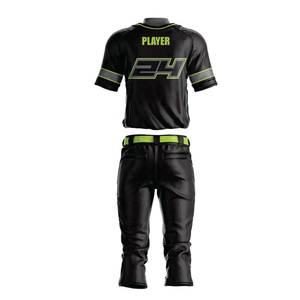 Camiseta de Béisbol para Hombre, Negra y Verde, con Estampado Sublimado, Cierre de Botones, Manga Corta, Absorbe la Humedad, Ropa Deportiva de Equipo - Product Image 4
