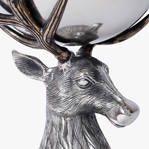 Bol en métal fait main en forme de tête de cerf avec bois de cerf poli, design vintage, non toxique, compatible lave-vaisselle, écologique, sans BPA, idéal pour les cadeaux de fête - Product Image 6