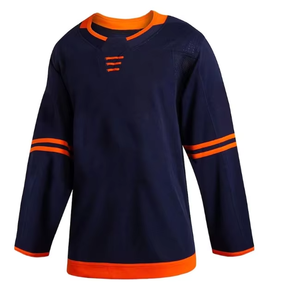 Men's Navy Orange Baseball Softball Jersey Short Sleeve Moisture Wicking Polyester <b>Heat</b>-Transfer Printed Baseball Collar Regular - Product Image 1