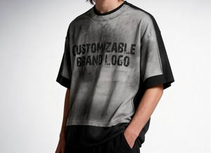 Camiseta Personalizada para Hombre, 250 g/m², Cuello Redondo, Manga Raglán, Estampado Gráfico, Lavado Ácido, Corte Regular, 100% Algodón, Secado Rápido - Product Image 3