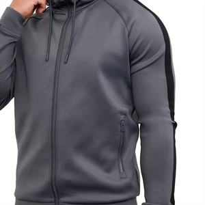 Chándal de hombre con logotipo personalizado OEM, ropa deportiva activa para correr, chándal en blanco a rayas laterales con cremallera para hombre y mujer - Product Image 3