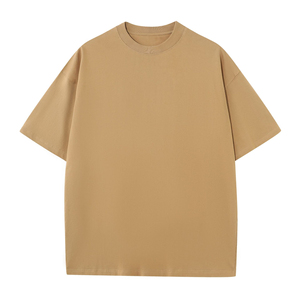 เสื้อผ้าสตรีทแวร์แฟชั่นลายเรียบง่าย ทรงโอเวอร์ไซส์ น้ำหนักเบา ราคาส่งถูก ตัดเย็บแบบครอป ทรงบ็อกซี่ด้านหน้า ผ้าฝ้าย 100% รับสั่งทำ - Product Image 2