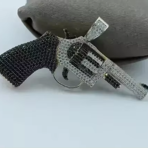 Joyería de Plata de Ley 925 con Diseño Floral de Moissanita, Estilo Vintage de Lujo, Acabado Brillante - Product Image 1