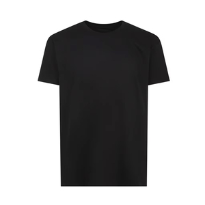 เสื้อยืดคอกลมแขนสั้นทรงปกติสำหรับผู้ชาย สีดำล้วน เรียบง่าย สไตล์ลำลอง เสื้อยืดผู้ชาย - Product Image 2