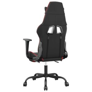 Chaise de jeu en similicuir noir et rouge avec assise réglable en contreplaqué et métal personnalisable pour le confort et le style - Product Image 5