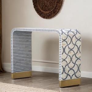 Table console et table basse de style moderne, écologiques, en os incrusté, faites à la main, meubles pour la maison, pour le salon et la chambre à coucher - Product Image 5