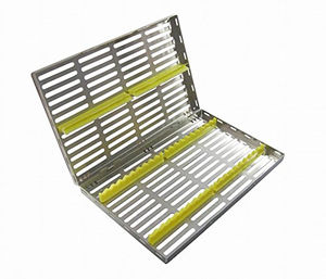 Caja de esterilización dental manual de acero inoxidable autoclavable, soporte de malla para instrumentos médicos - Product Image 2