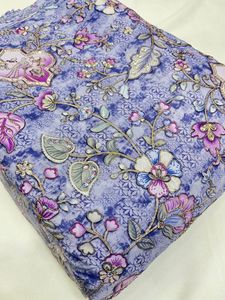 Premium Natural Crepe <b>Fabric</b> India Woven Anti-static Cross Multicolored <b>Medium</b> Weight Breathable Flowy Women and Girls Apparel - Product Image 3