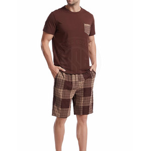 Ensembles courts pour hommes en mélange de coton doux, tenue à manches courtes pour un confort quotidien - Product Image 3