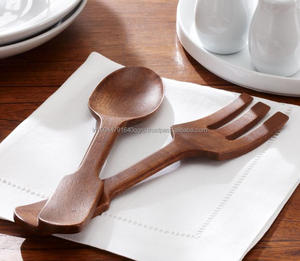 Juego de servidor y tenedor de ensalada de madera de alta calidad personalizado al por mayor para uso en la cocina directamente de la India - Product Image 3