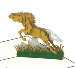 Tarjeta de felicitación de papel con diseño de caballo 2026, tarjeta 3D emergente hecha a mano, tarjetas emergentes de Año Nuevo, tarjeta 3D emergente, regalo especial 2026 - Product Image 2