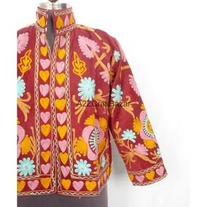 A2ZCraftBazar Embroidered Vintage Cotrise <b>Jacket</b> Women Eco-Friendly Quick Dry Breathable Cotton Lining Full Sleeve - Product Image 2