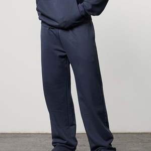 Custom Wholesale Blank Plus Size Polyester/Cotton Blend Jogger Sweatpants Elastic Waist Stacked Sweat Loose Pants Men Straight - Product Image 3