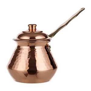 Enamel Turkish <b>Coffee</b> Pot Set <b>Printed</b> Ceramic Finish Cezve Ibrik Milk Warmer Pot With Lid Wooden Handle Stovetop <b>Coffee</b> Maker - Product Image 4