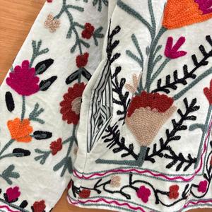 เสื้อแจ็คเก็ตผู้หญิงปักลายโบโฮ ผ้าขนสัตว์ผสม งานฝีมือลายดอกไม้ เสื้อโค้ทฤดูหนาวสไตล์ชาติพันธุ์  งานปักลายสไตล์วินเทจ - Product Image 5