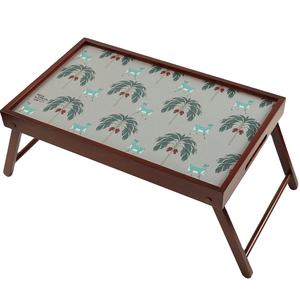 Escritorio Rectangular de diseño clásico hecho a mano con estampado Floral esmaltado, para servir el desayuno en la cama - Product Image 1