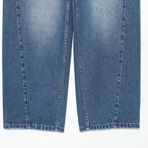 Pantalones Cargo de Mezclilla, Nuevo Estilo Chic Informal, Cintura Alta, Corte Regular, 100% Algodón, Transpirables, de Secado Rápido - Product Image 3