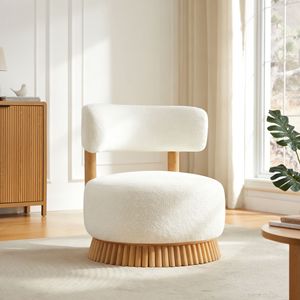 Set di 2 sedie senza braccioli in stile rustico da 27,5 pollici con base in legno e design a tetto di paglia, sedie imbottite accoglienti - Product Image 2