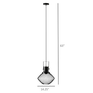 Lampada a Sospensione Industriale Rustica con Catena Regolabile Nera per Isola Cucina, Illuminazione a Soffitto Nera per Cucina - Product Image 3