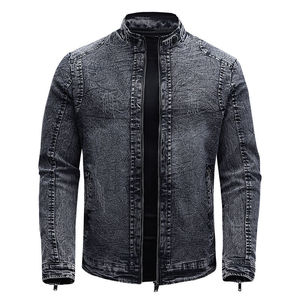 Chaqueta vaquera oversize para hombre, corte ancho, estilo relajado, tela de algodón transpirable, chaqueta moderna informal para el trabajo. - Product Image 1