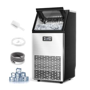 Máquina de hielo comercial V2.0, 100 lb, llenado de agua bidireccional, máquina de hielo bajo mostrador con autolimpieza, temporizador de 24 horas, 33 lb - Product Image 1