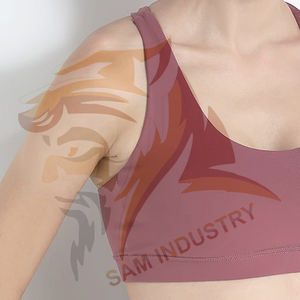 Soutien-gorge de sport pour femme, personnalisé, de haute qualité, sans couture, à maintien élevé, respirant, pour le yoga et la gym - Product Image 3