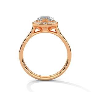 Luxury 14K Rose Gold GRA Certified Women <b>Ring</b> Brilliant Marquise Cut Lab Grown Diamond <b>Ring</b> And Side Paved Diamond Band Design - Product Image 3