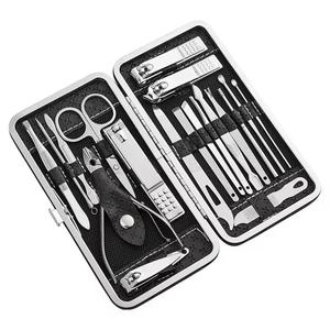 MORJE Surgical 19 in 1 Stainless Steel Nail Kit Portable Manicure Set with <b>Case</b> Classic Style for Adults - Product Image 6