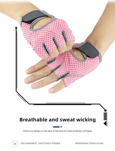 Guantes Deportivos Unisex de Nailon para Levantamiento de Pesas, Culturismo, Ciclismo, Entrenamiento, Medios Dedos - Product Image 1