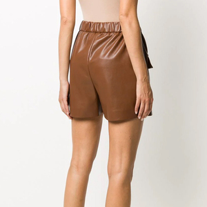 <b>Women</b> Premium Quality Breathable Eco-Friendly Button <b>Fly</b> Hot Looking Shorts Solid Color Shiny Mini Mid Waist Pockets Oem Service - Product Image 3
