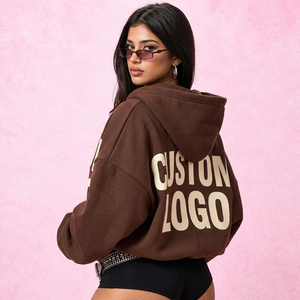 Sudaderas Personalizadas para Mujer, Estilo Urbano, 100% Algodón Felpa, Largo Regular, Diseño Ecológico con Impresión Serigráfica para Moda - Product Image 1