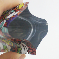 Sachet Mylar anti-odeur à trois soudures latérales, imprimé sur mesure, thermosoudé, pour le stockage d'herbes, d'épices et de collations