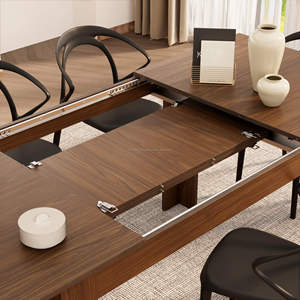 Minimalist 48mm Extendable <b>Dining</b> <b>Table</b> Heavy Duty Double Section <b>Foldable</b> Vietnam Ready to Assemble for Hotel <b>Dining</b> Room - Product Image 5