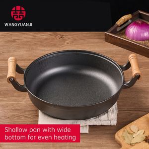 WANGYUANJI Sartén de Hierro Fundido de 11.8 Pulgadas con Mango de Madera, Antiadherente y Multifuncional para Uso Doméstico - Product Image 5