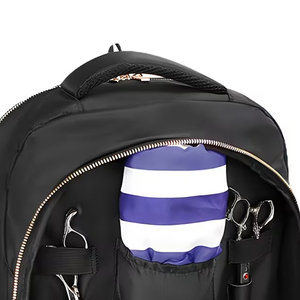 Hairdresser Durable Lightweight Large-capacity Portable Simple Polyester Zipper <b>Backpack</b> for Haircut <b>Tools</b> Hair Dryer Trimmers - Product Image 6