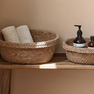 Cesta de Almacenamiento Vietnamita de Alta Calidad, 100% Mimbre de Seagrass Tejido, Ecológica, Multifuncional, Ahorra Espacio - Product Image 4