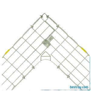 Bestray Coudière horizontale 90 degrés (R=75mm) pour chemin de câbles, Fourniture directe usine, Inox 304, Conception perforée - Product Image 2