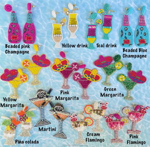 Pendientes de cuentas de colores con diseño floral bohemio para Año Nuevo, joyería hecha a mano, para fiestas, celebraciones, estilo moderno y atrevido - Product Image 4