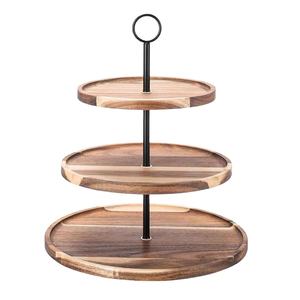 Vente chaude à la main bois et métal support à Dessert rond créatif moderne gâteau et pâtisseries support gâteau cuisine outil - Product Image 2
