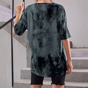 Streetwear Women T Shirt Heavyweight Jersey Acid Wash Vintage Custom Graphic Oversized Top - Product Image 1